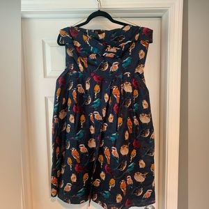 Strapless Dress with Birds